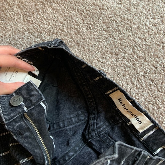 Reformation Roper Striped Jeans (smart ass patch) - Picture 5 of 7